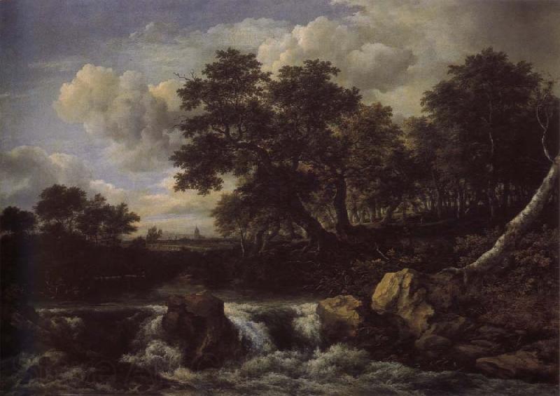 Jacob van Ruisdael Waterfall near oan Oak wood